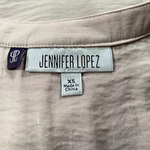 Jennifer Lopez Pale Pink Draped Flutter Sleeves Slouch tunic T-Shirt *X-SMALL* - Picture 5 of 5